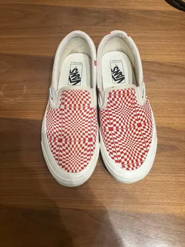 VANS VAULT OG 체커보드 슬립온 25.5cm