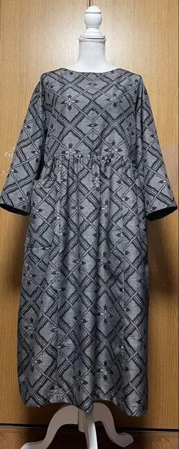 기모노 리메이크 의 허리 개더 원피스