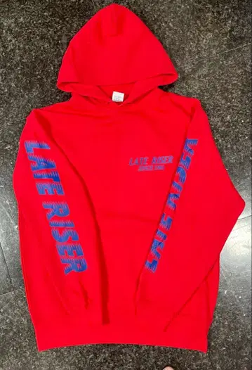 레이트 라이저(LATE RISER) 빨간색 후드티