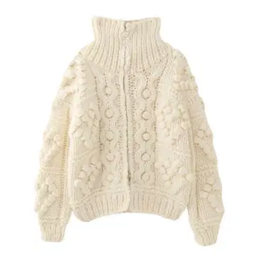 nine9u 아이보리 니트 스웨터 지퍼 포함 새상품 택 포함