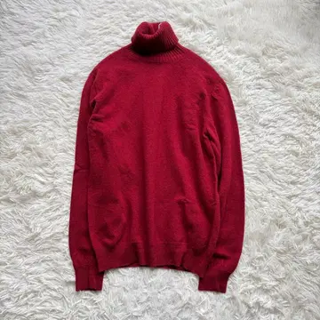 altea 이탈리아제 메리노울 터틀넥 니트 스웨터 레드