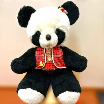 쇼와 레트로 봉제 인형 팬더짱 당시 물건 등신장 약 50cm 특대형