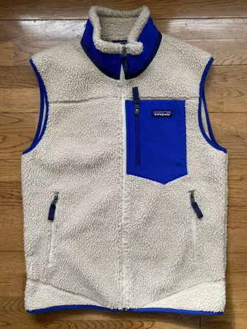 patagonia 플리스 베스트 아이보리/블루