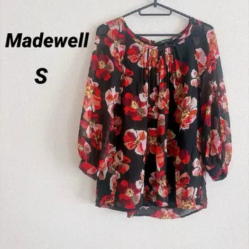 Madewell [ S ] 꽃무늬 긴팔 블라우스