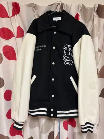 MONO-MART 스타디움 자켓 스타일 자켓 L 블랙/화이트