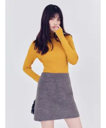 FRAY I.D 울 아크릴 세미 시어 리브 니트