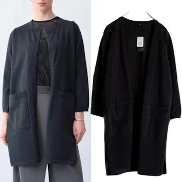 새상품 아가일 Age 롱 니트 가디건 스콧 클럽 야마다야