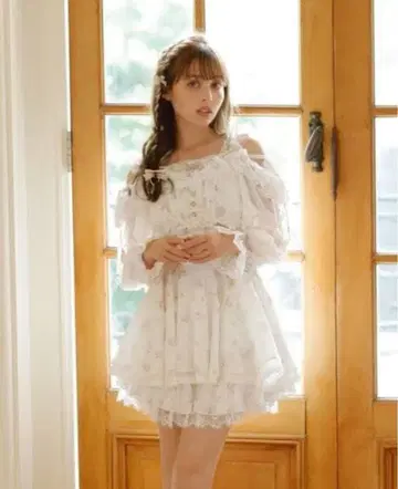 LIZLISA 오프숄더 쉬폰 셋업