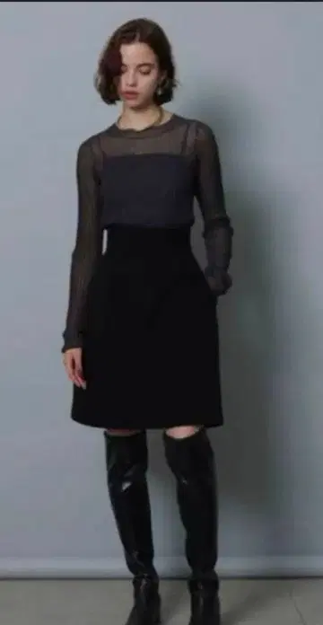 카듀네 코쿤 미니 스커트 블랙 M