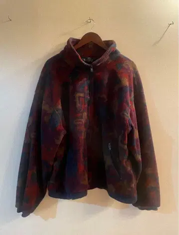 Lands' End 플리스 자켓 올 패턴 구제 의류 90s