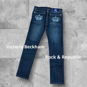 Victoria Beckham x R&R 크라운 자수 스키니 데님 29
