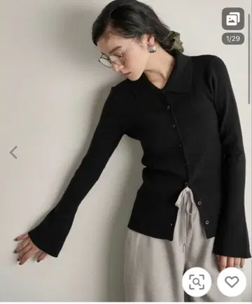 THE YON 라이트 블루 긴팔 니트 가디건