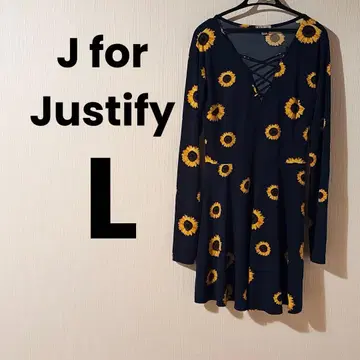 J for Justify 해바라기 무늬 튜닉 L 사이즈