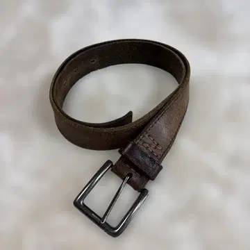 GENUINE LEATHER 천연 가죽 브라운 벨트