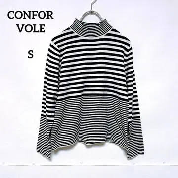 CONFOR VOLE 보더 터틀넥 긴팔 상의 S