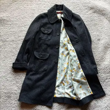 [ USED ] 후리후 밀리터리풍 코트 안감 올 패턴 M