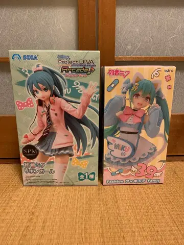 하츠네 미쿠 피규어 2개 세트 리본 걸 & Fashion Fancy