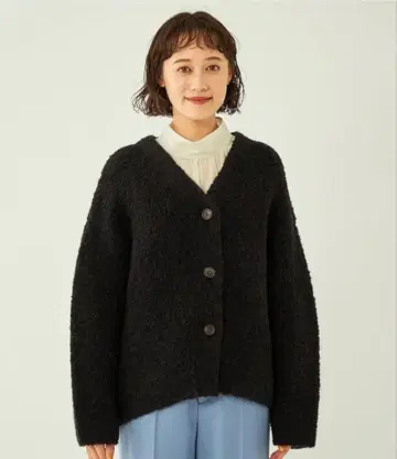 부클레 더블 페이스 가디건