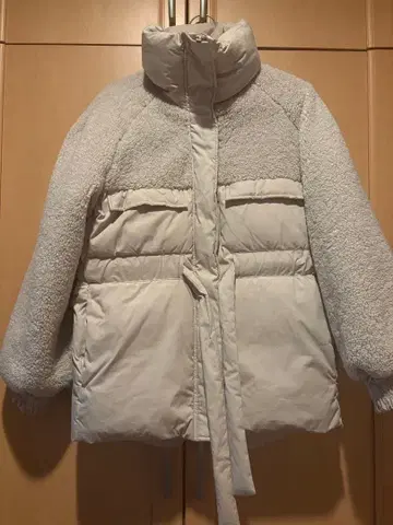 화이트 플리스 자켓 보아 자켓