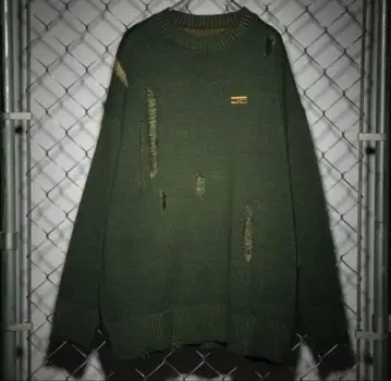 미사용 새상품 죠죠의 기묘한 모험 JEANASIS 데미지 니트