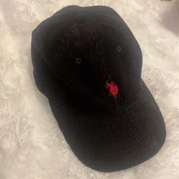 U.S. POLO ASSN. 코듀로이 캡 블랙