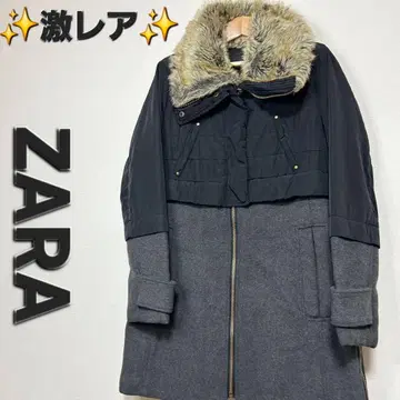 초레어 ZARA BASIC 도킹 롱 코트 절개 퍼
