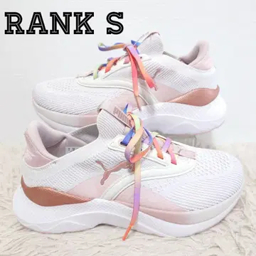 새상품급 푸마 통굽 스니커즈 신발 240 화이트/핑크