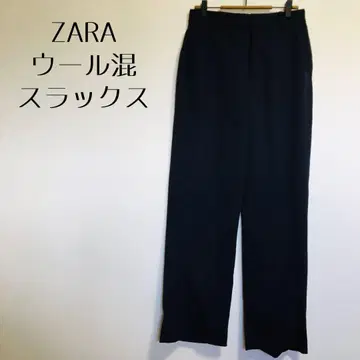 [ ZARA 자라 ] 슬랙스 팬츠 네이비 계열 울 혼방 후크