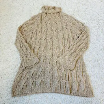 플랜테이션 실크코튼 케이블 니트 원피스