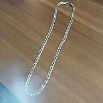 스테인리스 각인 있음 6mm 50cm 키헤이 더블 실버 체인 목걸이 크롬