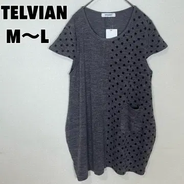 TELVIAN 트레비앙 (M~L) 도트 무늬 니트 튜닉