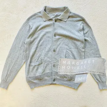 마가렛호웰 니트 가디건 옷깃 포함 L 사이즈 그레이