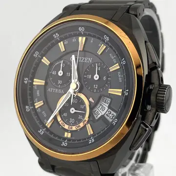[ 가동 ] 시티즌 아테사 솔라 전파 월드 타임 손목시계 크로노그래프