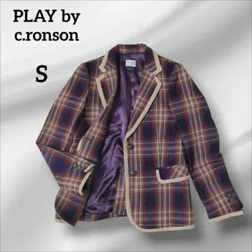 플레이바이시론손 테일러드 자켓 체크 무늬 자켓 S