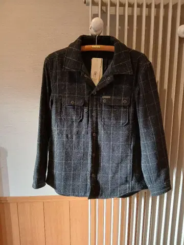 크로커다일 그레이 계열 체크 캐주얼 자켓