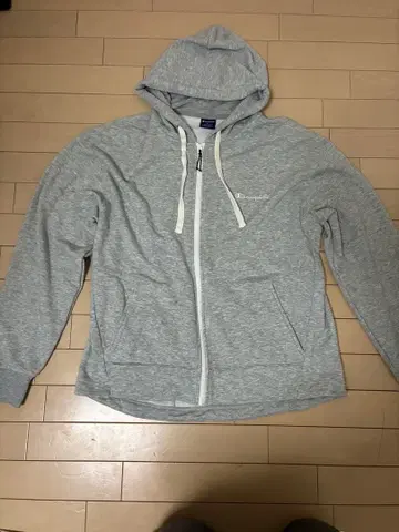Champion 그레이 풀 집업 후드티 XL