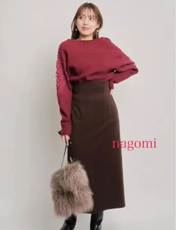 [ 새상품급 ] 마이 스트라다 하이웨스트 타이트 스커트 브라운 SS