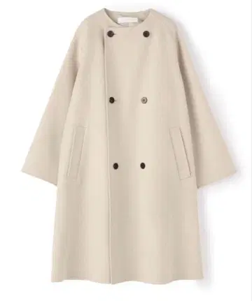 GALERIE VIE 울 더블 페이스 컬러리스 트렌치코트