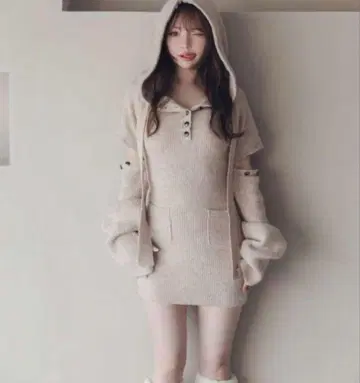 andmary alma button mini dress