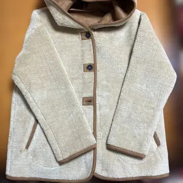 베이지 무스탕 코트 L