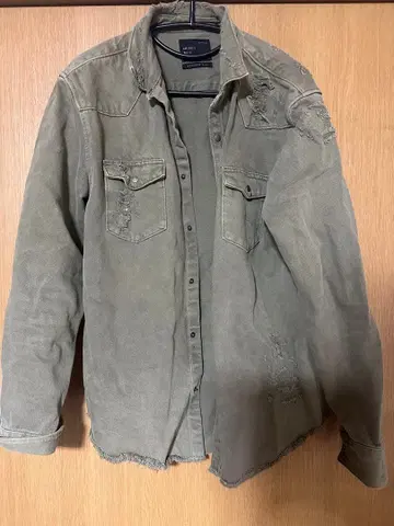 ZARA MAN 카키 릴랙스 핏 데님 자켓