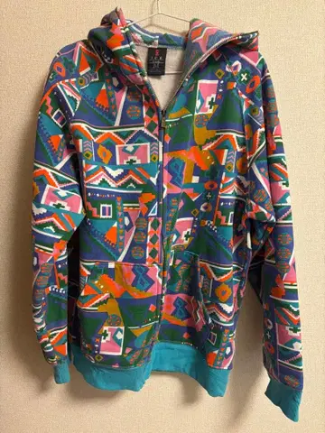 ICE 올 패턴 집업 후드티 멀티 컬러 M 사이즈