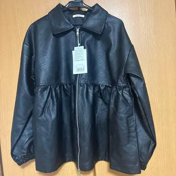 페이크 레더 자켓