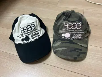 aeae 자수 로고 캡 세트