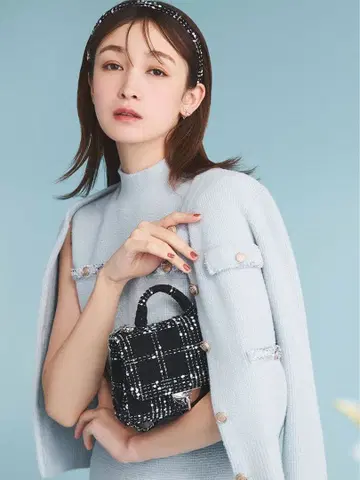 CELFORD 트위드 미니 핸드백 셀포드