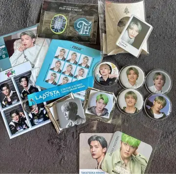 INI 타카츠카 히로무 굿즈 세트 캔뱃지 코스터 오너먼트 와펜