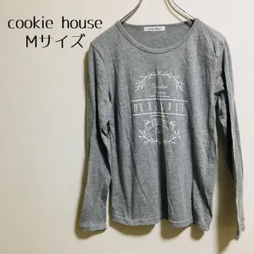 [ 쿠키 하우스 ] 그레이 롱 T 프린트 M 사이즈