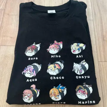 집합 홀로의 그래피티 홀로 스시 굿즈 시리즈 T셔츠 vol.1 블랙