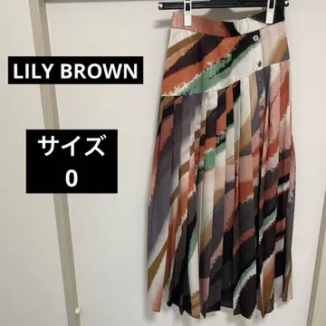 LILY BROWN 릴리 브라운 플로 프린트 플리츠 스커트