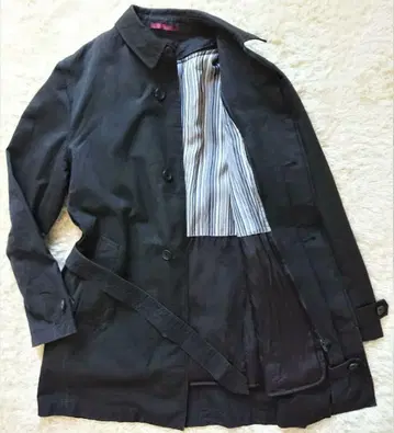 PS 폴스미스 벨트 포함 코트 무지 블랙 라이너 포함 L 면 히요쿠